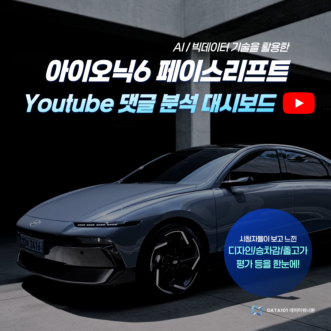 아이오닉6 페이스리프트 유튜브 댓글분석 대시보드